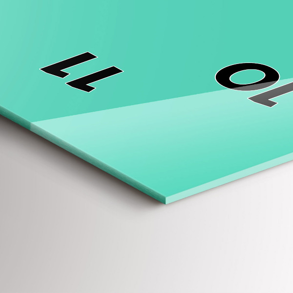 Vertikale Uhr Farbe Türkis