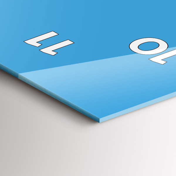 Vertikale Uhr mit motiv Die Farbe Blau