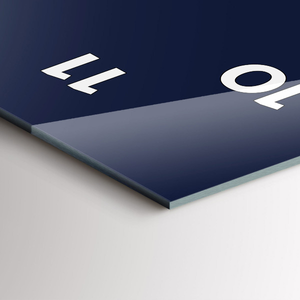 Vertikale Uhr mit motiv Farbe dunkelblau