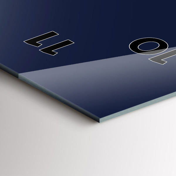 Vertikale Uhr mit motiv Farbe dunkelblau