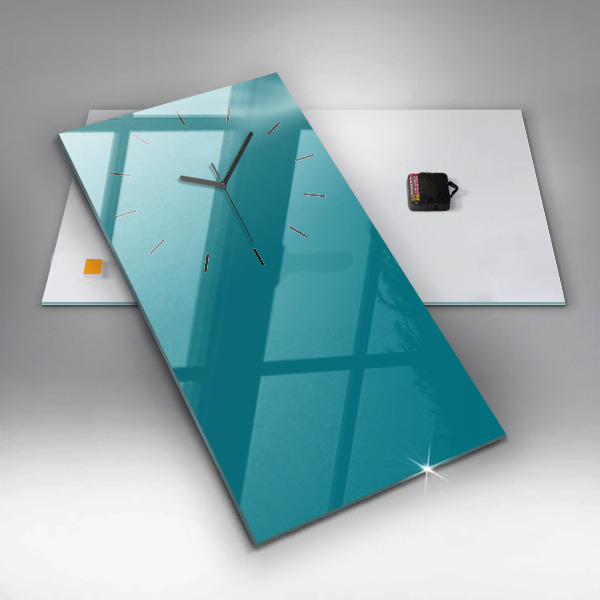 Vertikale Uhr mit motiv Farbe marineblau