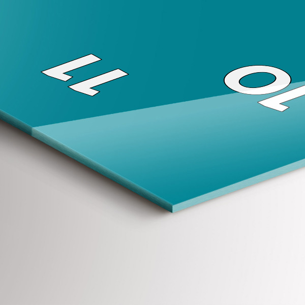 Vertikale Uhr mit motiv Farbe marineblau