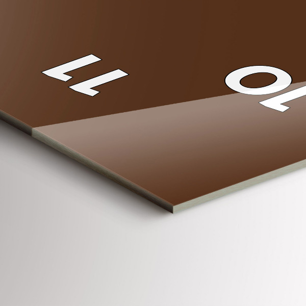 Vertikale Uhr mit motiv Farbe braun