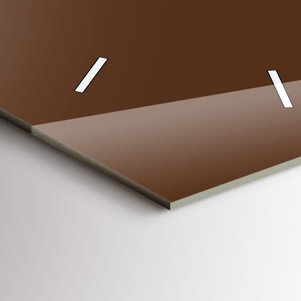 Vertikale Uhr mit motiv Farbe braun