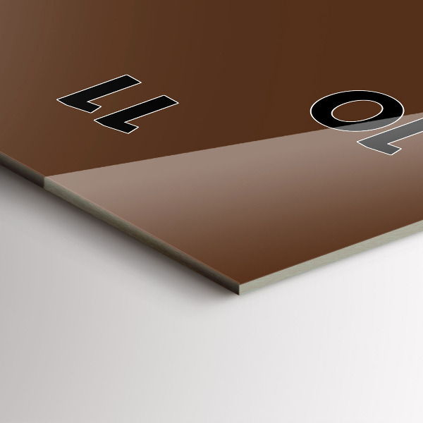 Vertikale Uhr mit motiv Farbe braun