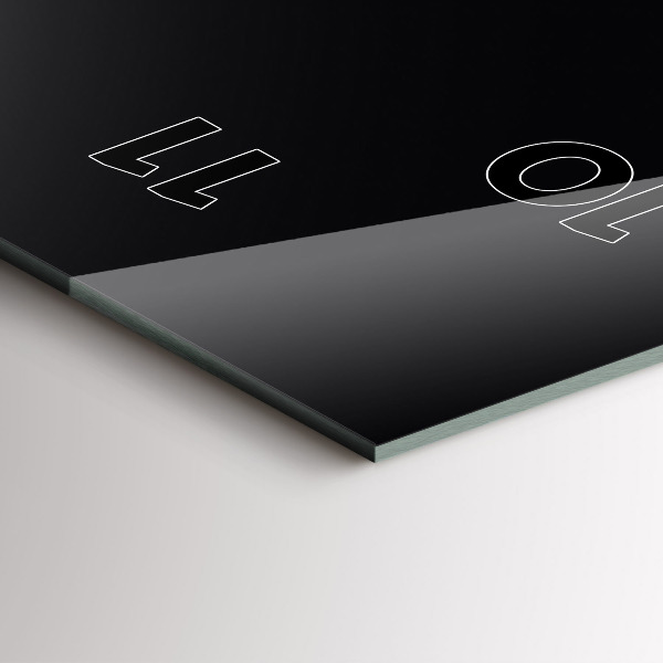 Vertikale Uhr Schwarz