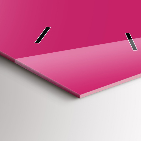 Vertikale Uhr mit motiv Farbe kräftiges Rosa