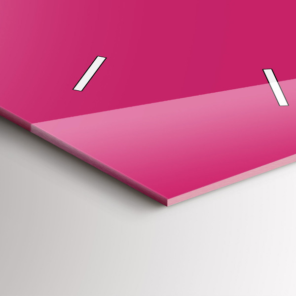 Vertikale Uhr mit motiv Farbe kräftiges Rosa