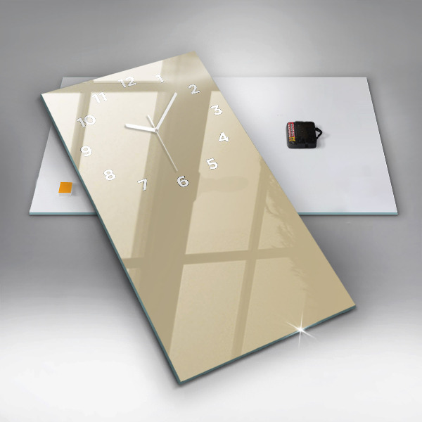 Vertikale Uhr mit motiv Farbe beige