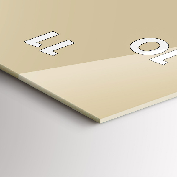 Vertikale Uhr mit motiv Farbe beige