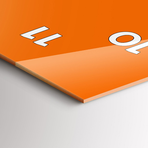 Vertikale Uhr Farbe orange