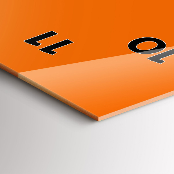 Vertikale Uhr Farbe orange