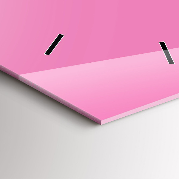 Vertikale Uhr mit motiv Farbe rosa