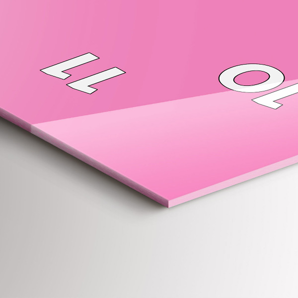 Vertikale Uhr mit motiv Farbe rosa