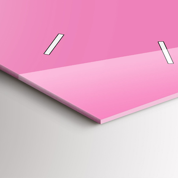 Vertikale Uhr mit motiv Farbe rosa