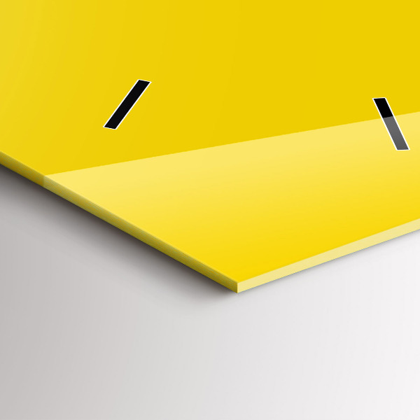 Vertikale Uhr mit motiv Farbe hellgelb