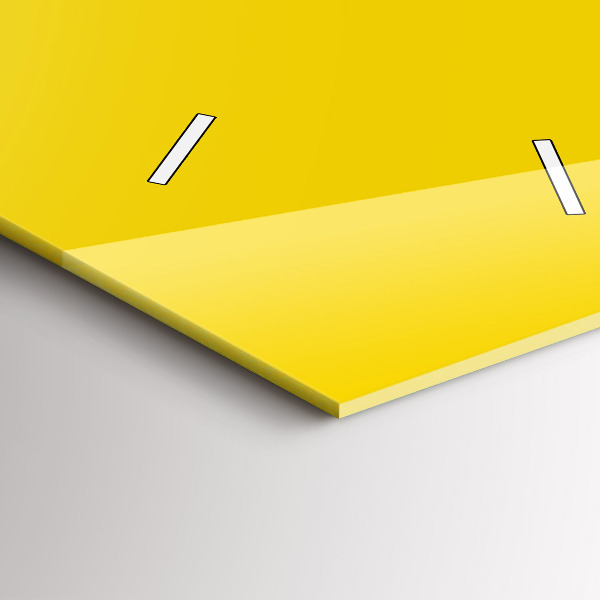 Vertikale Uhr mit motiv Farbe hellgelb