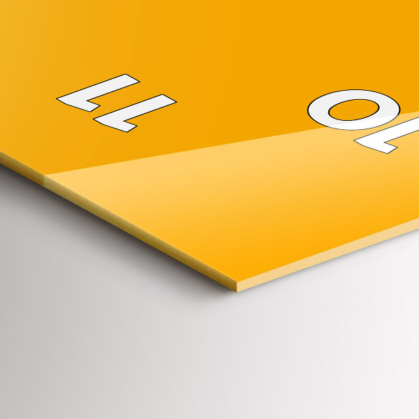 Vertikale Uhr mit motiv Farbe goldgelb