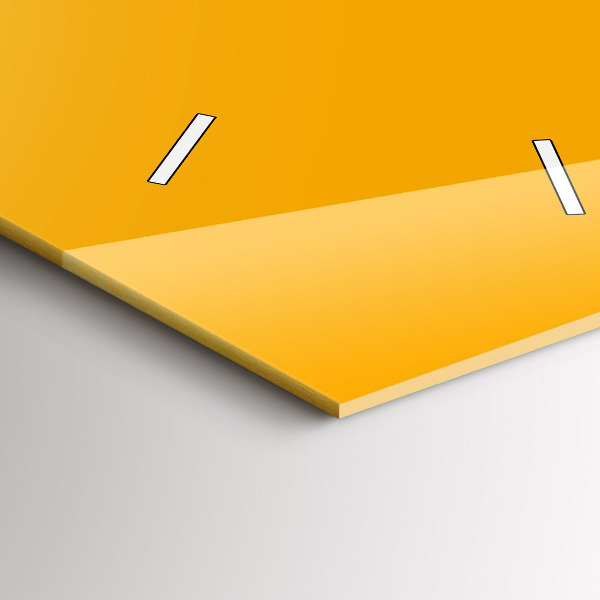 Vertikale Uhr mit motiv Farbe goldgelb