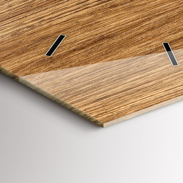 Vertikale Uhr mit motiv Helles Holz