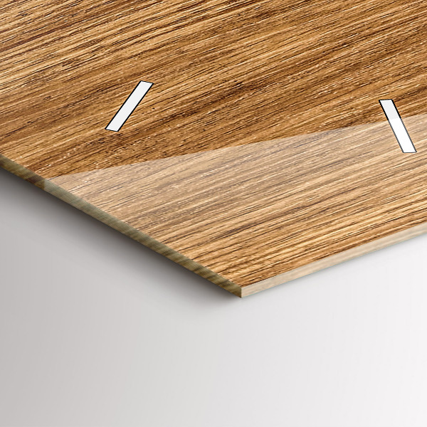 Vertikale Uhr mit motiv Helles Holz