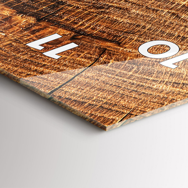 Vertikale Uhr mit motiv Dekoratives Holz