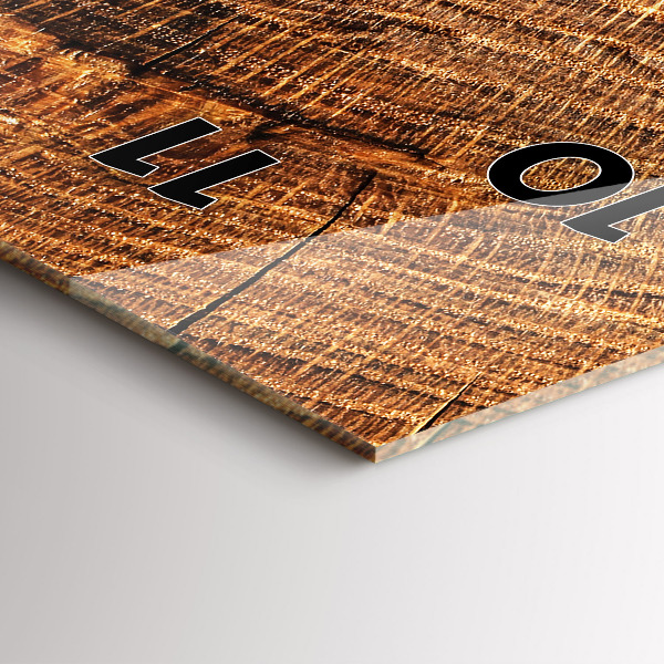 Vertikale Uhr mit motiv Dekoratives Holz