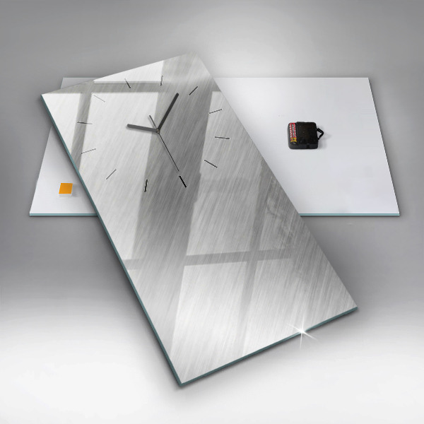 Vertikale Uhr mit motiv Metallwand