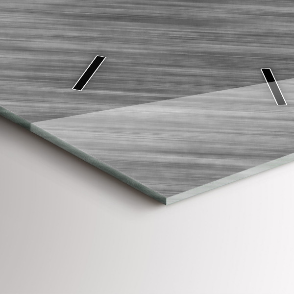 Vertikale Uhr mit motiv Metallwand