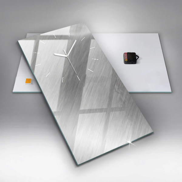 Vertikale Uhr mit motiv Metallwand