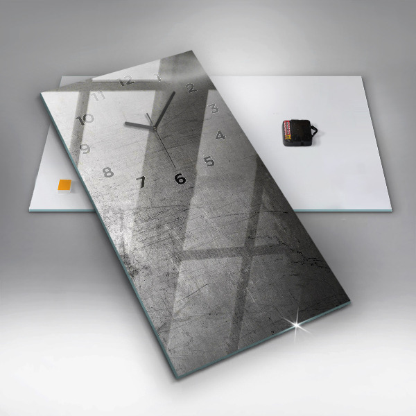 Vertikale Uhr Metallwand