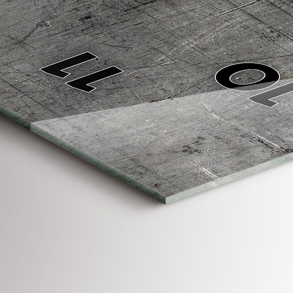 Vertikale Uhr Metallwand