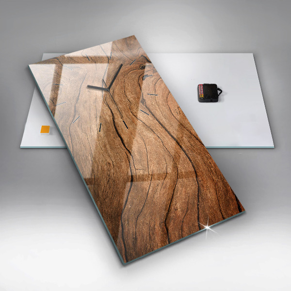 Vertikale Uhr mit motiv Altes Holz