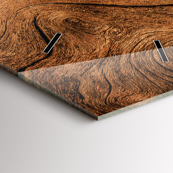 Vertikale Uhr mit motiv Altes Holz