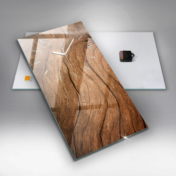 Vertikale Uhr mit motiv Altes Holz