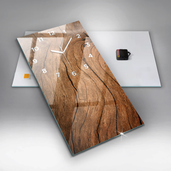 Vertikale Uhr mit motiv Altes Holz