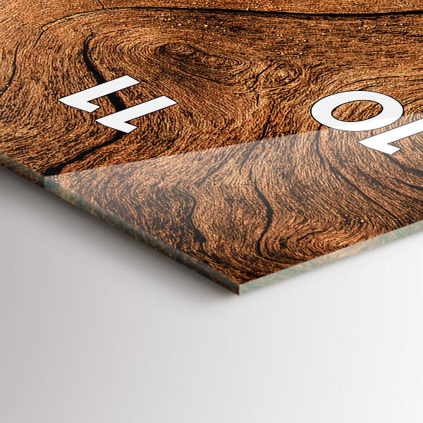 Vertikale Uhr mit motiv Altes Holz