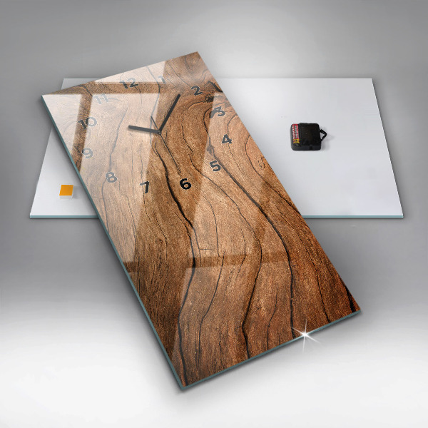 Vertikale Uhr mit motiv Altes Holz