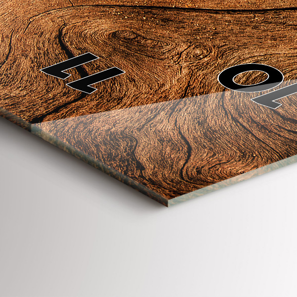 Vertikale Uhr mit motiv Altes Holz