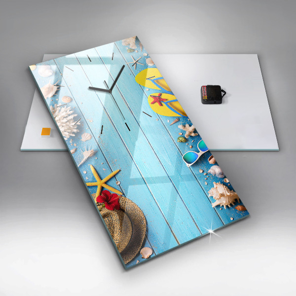 Vertikale Uhr mit motiv Strand-Accessoires