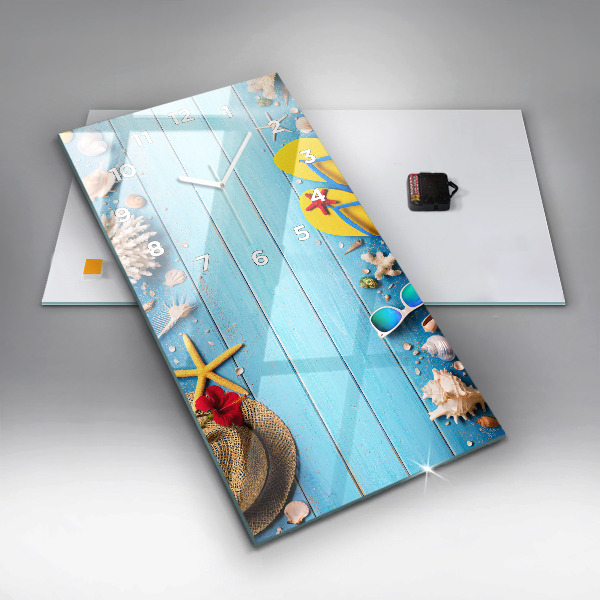 Vertikale Uhr mit motiv Strand-Accessoires