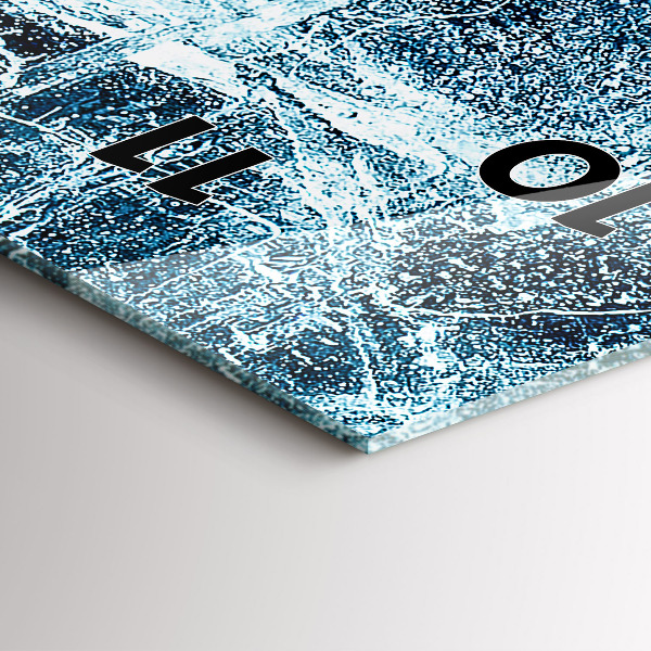 Vertikale Uhr mit motiv Gefrorene Wand