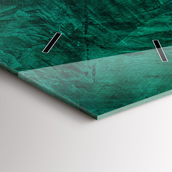 Vertikale Uhr mit motiv Smaragdgrüne Wand