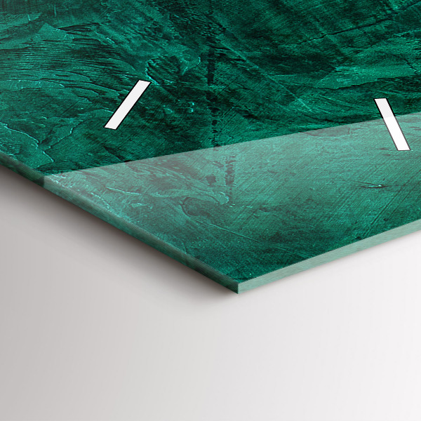 Vertikale Uhr mit motiv Smaragdgrüne Wand