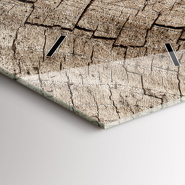 Vertikale Uhr Alter Holzstamm