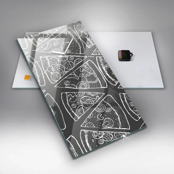 Vertikale Uhr Bemalte Pizza