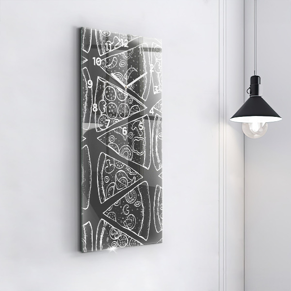 Vertikale Uhr Bemalte Pizza