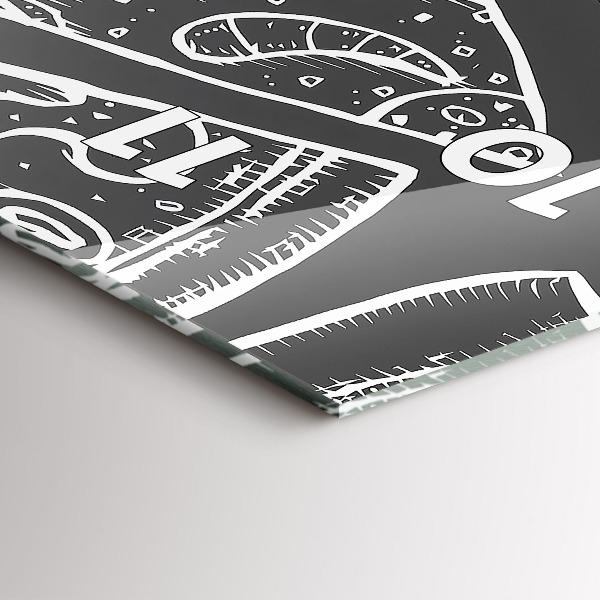 Vertikale Uhr Bemalte Pizza