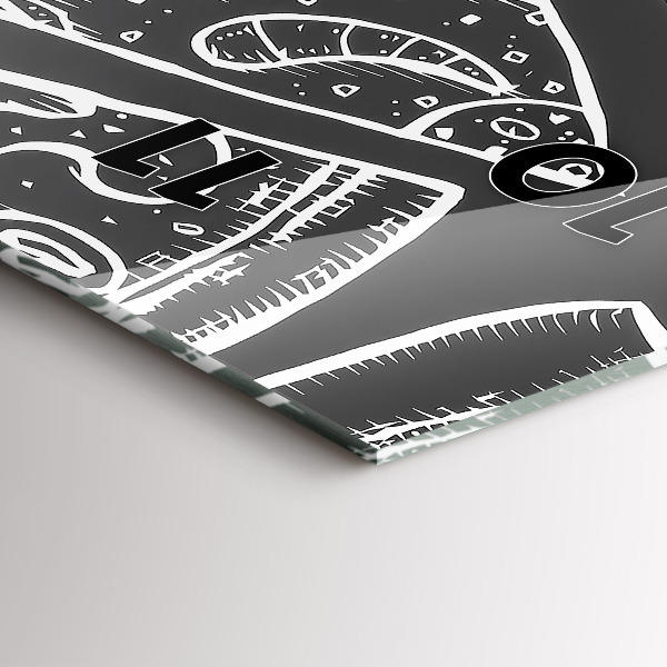 Vertikale Uhr Bemalte Pizza