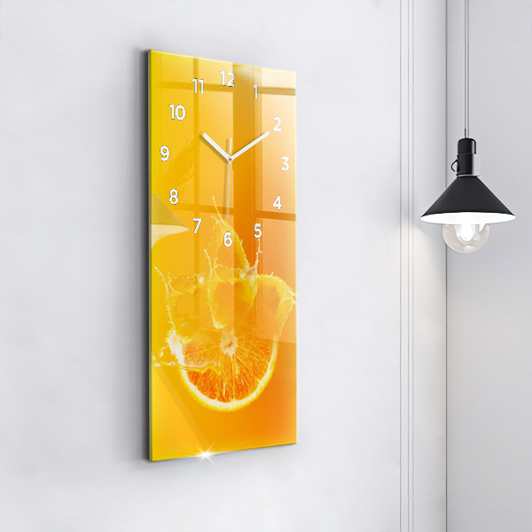Vertikale Uhr Orange